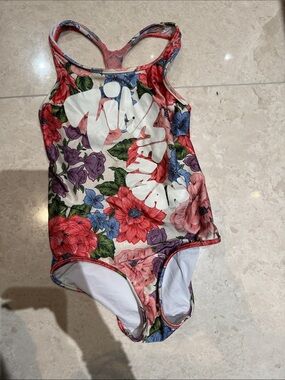 Zimmermann Girls Floral One-Piece Swimsuit - Red, Pink, Purple, Blue, Green